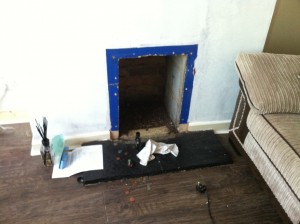 Fireplace Blocking Up - 1 of 2 - The Bedford Handyman